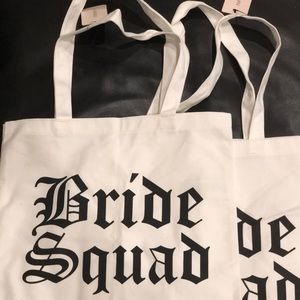Bride squad tote bags